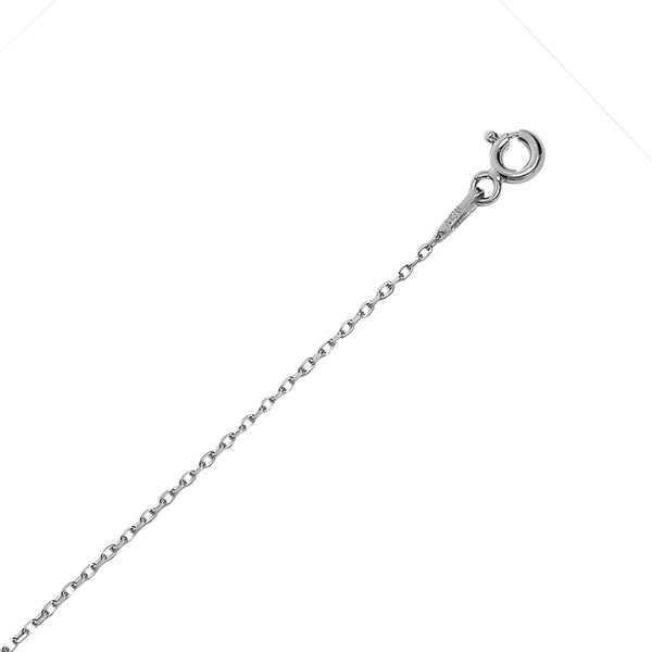 Sterling Silver Cable Chain Necklace Spring ring clasp