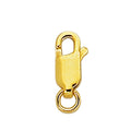 .925 sterling silver gold tone lobster claw hook clasp lock replacement<br>approximately 11mm tall x 4.5mm wide<p> <br> beautifully designed and well crafted. <br> this jewelry will make a great present for a loved one and compliments any style for any occasion. <br> all items come with gift box <br> properly marked and stamped<br> <br> <b> picture is enlarged for detailing. </b> </p> sterling silver 925 - product image
