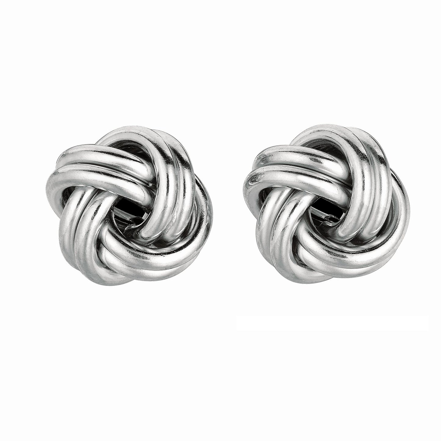 Oxidized Sterling Silver Miniature Love Knot Studs 