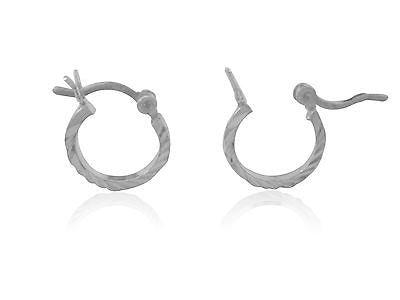 Diamond cut hoop earrings sterling silver 925