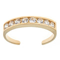 <style type="text/css"><!--td {border: 1px solid #cccccc;}br {mso-data-placement:same-cell;}--></style>
<p><span data-sheets-root="1"><span>adorn your toes with the luxurious shimmer of this 10k solid gold eternity band toe ring. this exquisite piece of body jewelry is meticulously crafted to add a touch of elegance to any ensemble. the toe ring features a channel setting, beautifully showcasing a continuous row of brilliant white cubic zirconia stones that sparkle like diamonds. the design offers a sophist