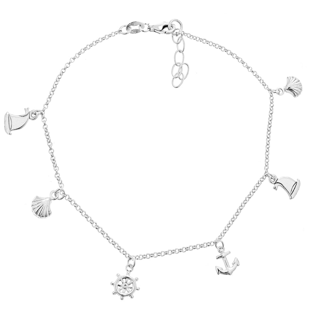 <style type="text/css"><!--td {border: 1px solid #cccccc;}br {mso-data-placement:same-cell;}--></style>
<center>
<span data-sheets-root="1">elevate your style with this stunning .925 sterling silver nautical anklet, perfect for adding a touch of coastal elegance to your look. featuring a beautiful nautical charm, this anklet embodies the spirit of the sea with its sophisticated design. the adjustable length of 9-9.5 inches ensures a comfortable fit, while the lobster lock closure provides security and ease 