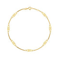 <style type="text/css"><!--td {border: 1px solid #cccccc;}br {mso-data-placement:same-cell;}--></style>
<p><span data-sheets-root="1">timeless elegance: this 14k solid yellow gold infinity anklet embodies classic sophistication with its sleek infinity design. the 10-inch adjustable length ensures a perfect fit, adding a touch of timeless elegance to any outfit.<br><br>versatile luxury: crafted from solid yellow gold, this anklet offers both style and durability. its adjustable length makes it ideal for any 