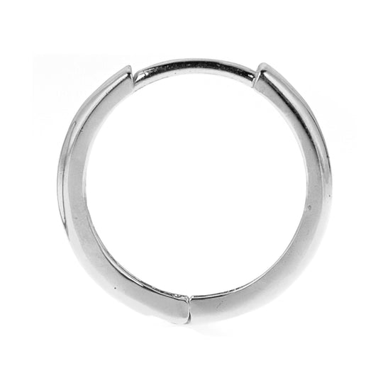 Ritastephens 14K White Gold Huggie Hoop Earring – Elegant Real Gold Huggy, Unisex Design, Men's Single Earring, Classic & Timeless 14K Gold, Sleek Petite Hoop, Premium Fine White Gold Jewelry