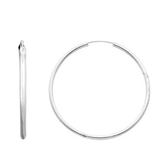 Ritastephens  .925 Sterling Silver Jumbo Hoops – Endless Large 60mm Silver Hoop Earrings, Bold and Elegant 1.25x60mm Design