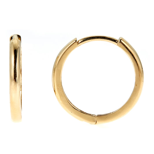 Ritastephens  14k Real Gold Huggie Hoops – Classic and Elegant Earrings in Yellow, White, or Rose Pink Gold, Stylish 14k Gold Huggies for Every Occasion, Premium Chic Gold Hoops