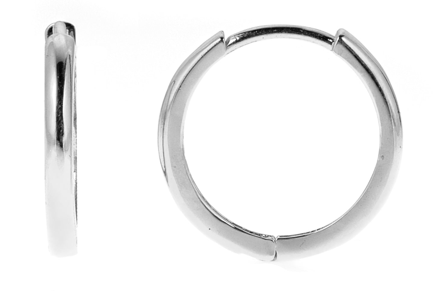 Ritastephens Elegant 10K White Gold Huggy Hoops – Chic Small Hoop Earrings, Classic Design, and Durable Gold Huggies for Everyday Fine Jewelry