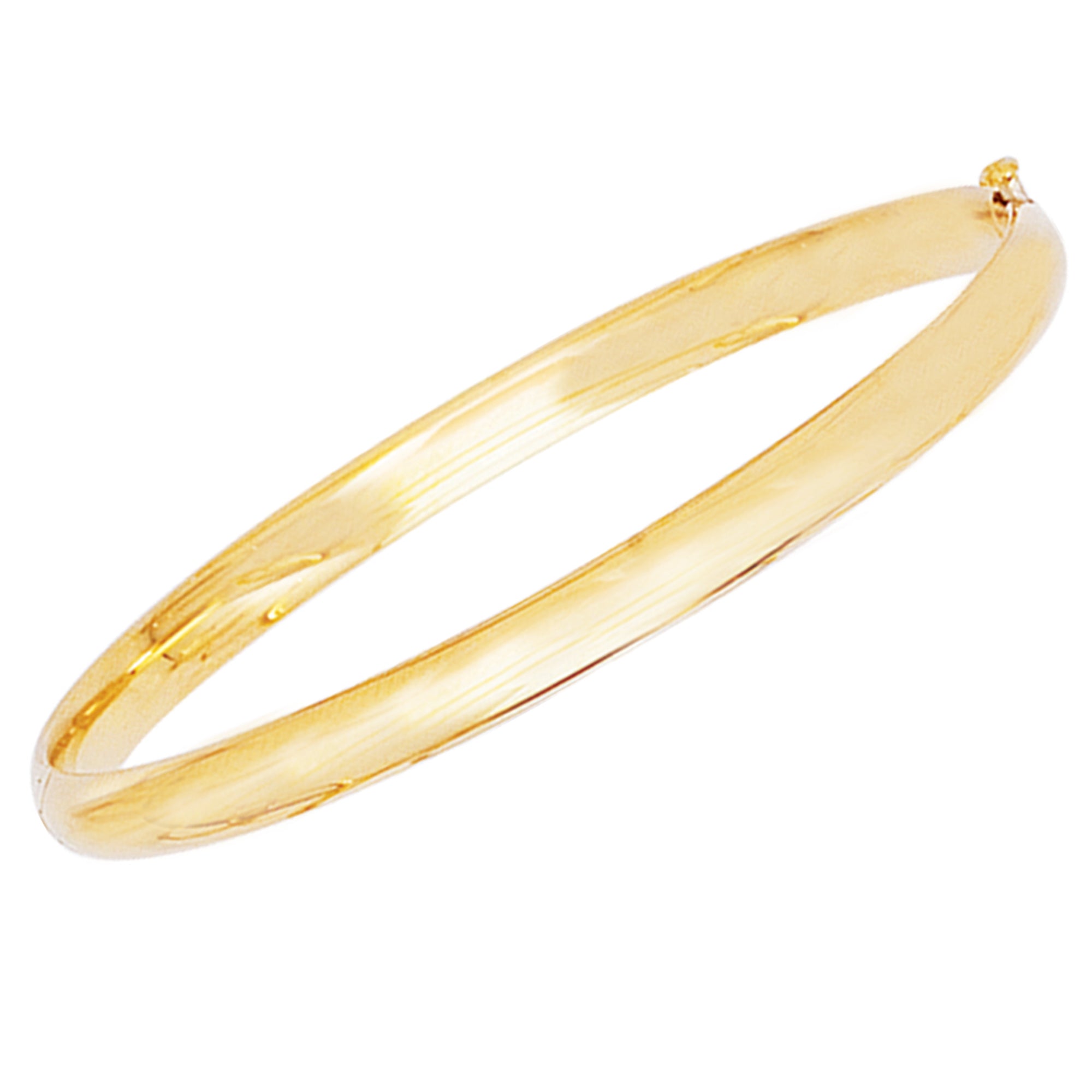 Ritastephens 14K Real Gold Children’s Plain Shiny Baby Bangle Bracelet – Elegant 5.5-Inch Design for Kids, High-Quality Solid Gold Jewelry, Perfect for Everyday Wear and Special Occasions
