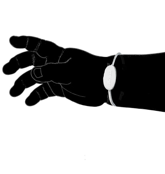 Children's Sterling Silver Oval Half Cuff Baby Bangle Bracelet