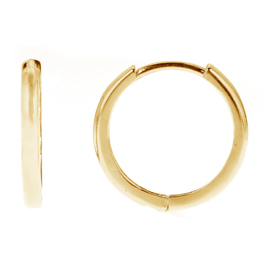 Ritastephens Elegant 14k Yellow Gold Huggies Earrings – Classic 2x13 Mm Petite Gold Hoop Hoops, Timeless Everyday Jewelry, Minimalist Design